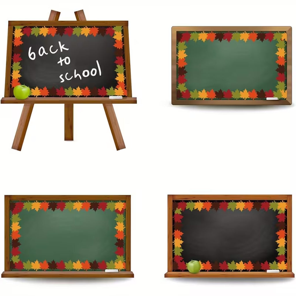 Autumn Leaf-Shaped Die-Cut Strips for Bulletin Boards