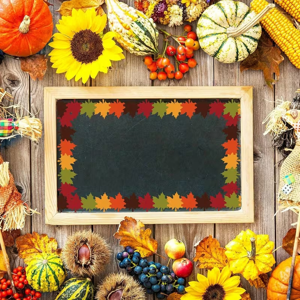 Autumn Leaf-Shaped Die-Cut Strips for Bulletin Boards