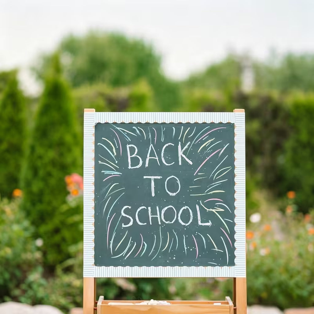Blue Striped Bulletin Board Border