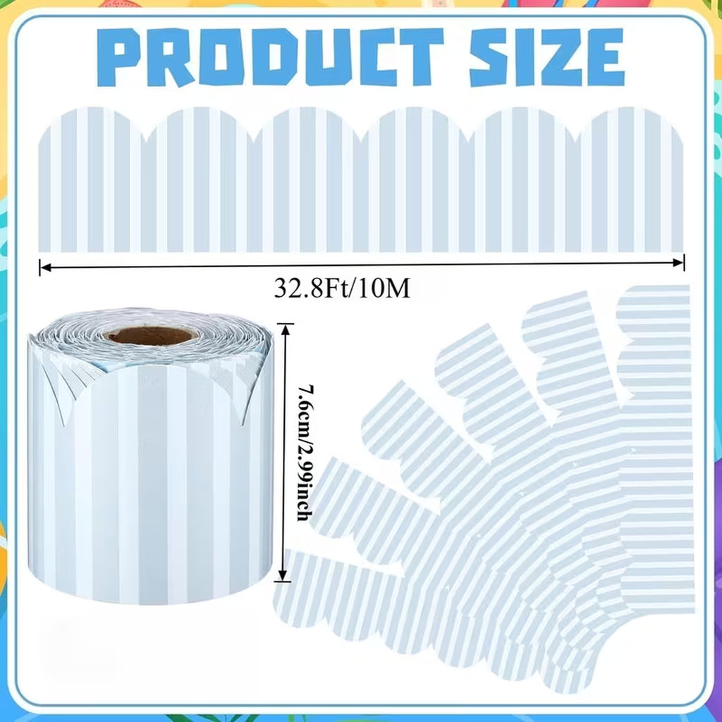 Blue Striped Bulletin Board Border