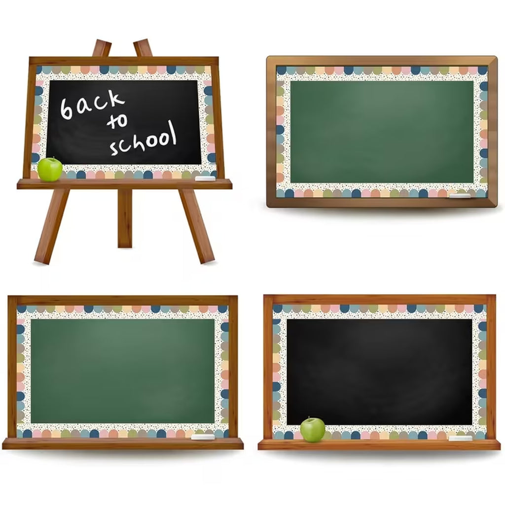 Boho Dot Semicircle Classroom Bulletin Board Borders