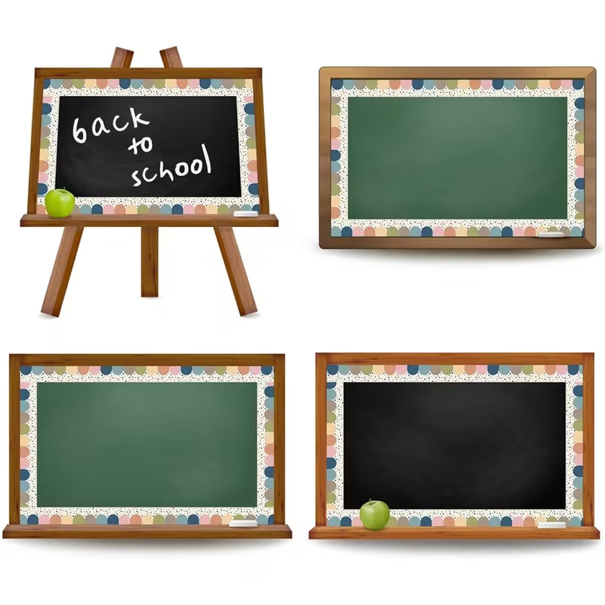 Boho Dot Semicircle Classroom Bulletin Board Borders