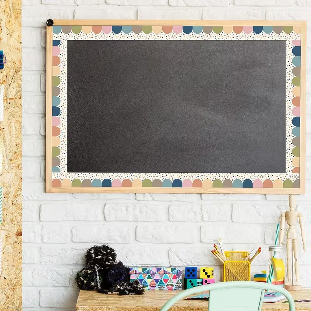 Boho Dot Semicircle Classroom Bulletin Board Borders