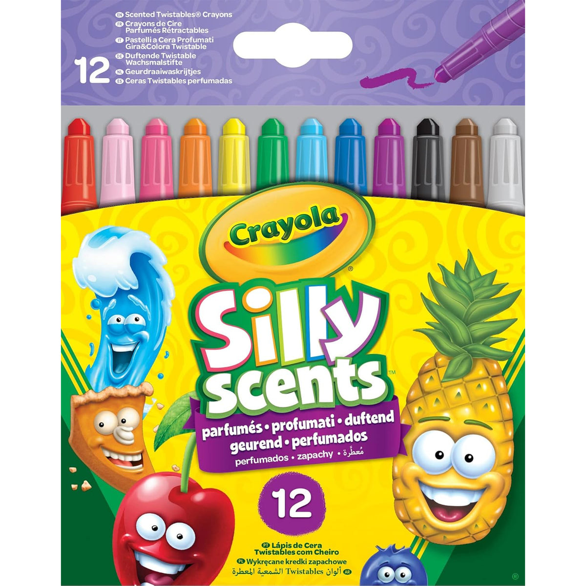 Crayola - Silly Scents Mini Twistable Crayons - Assorted Colours (12 Ct.)