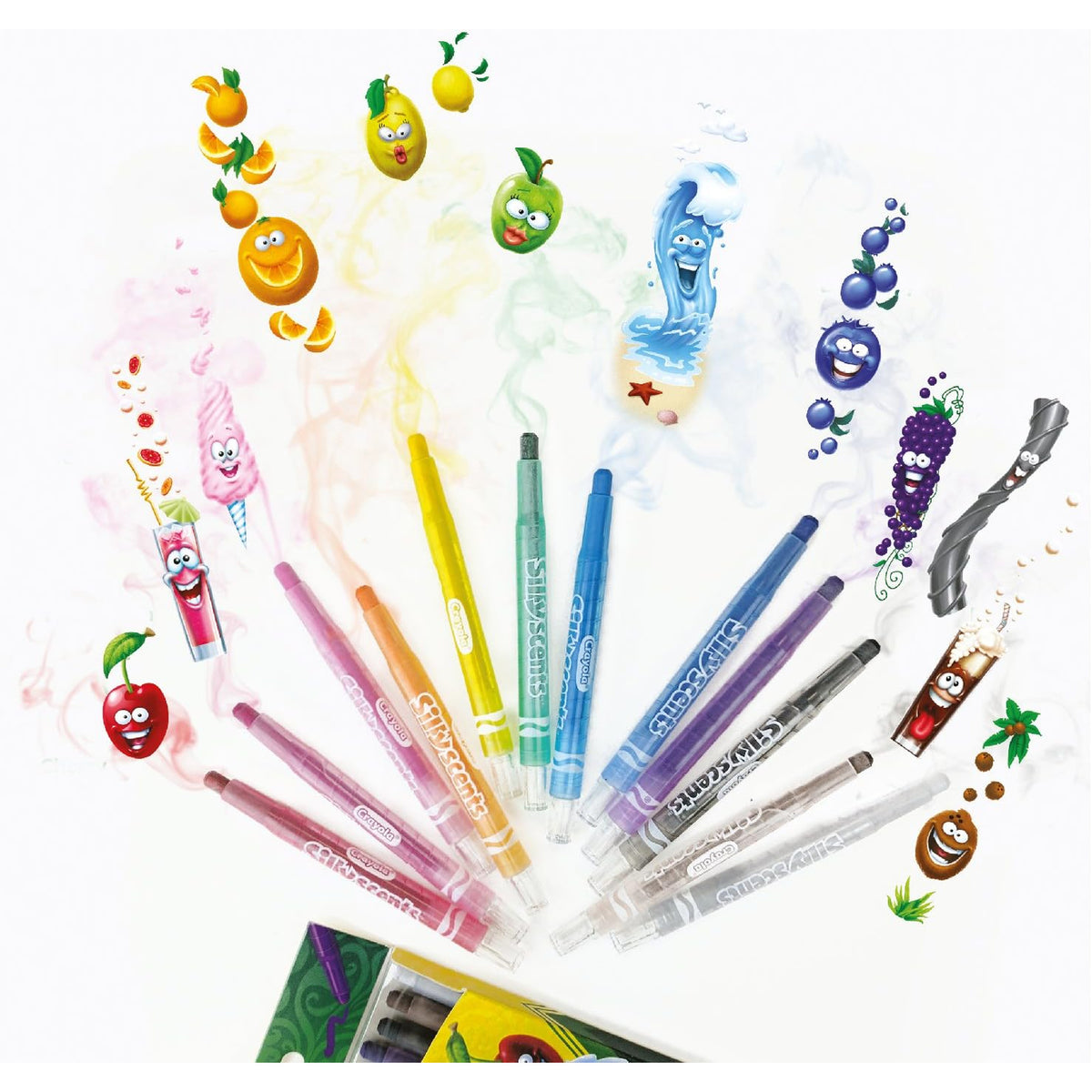Crayola - Silly Scents Mini Twistable Crayons - Assorted Colours (12 Ct.)