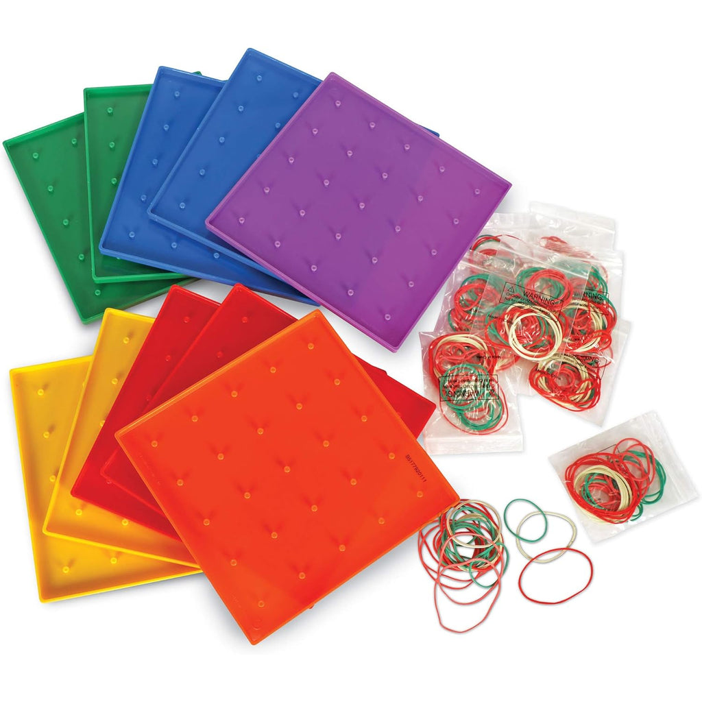 Classpack Geoboards, 7 Inches, Set of 10