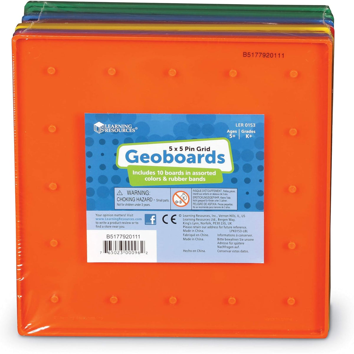 Classpack Geoboards, 7 Inches, Set of 10