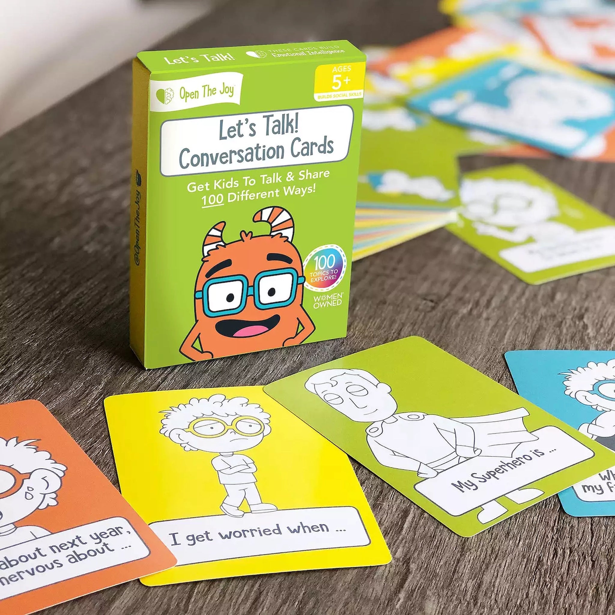 Colorful Let's Talk Conversation Cards