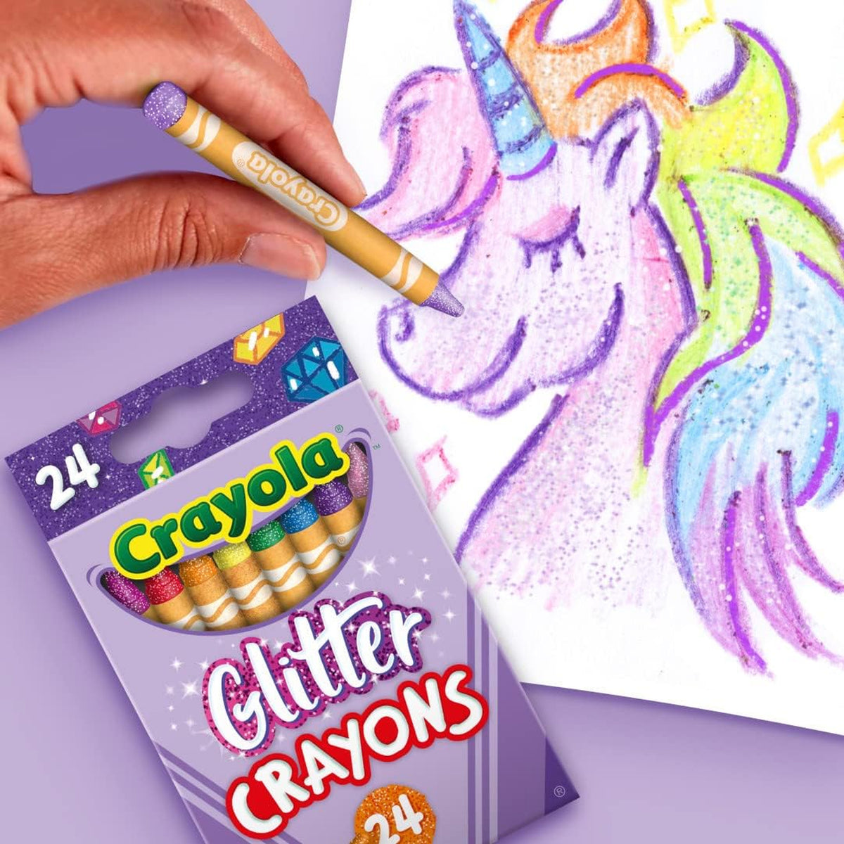 Crayola - Glitter Crayons (24 Ct.)