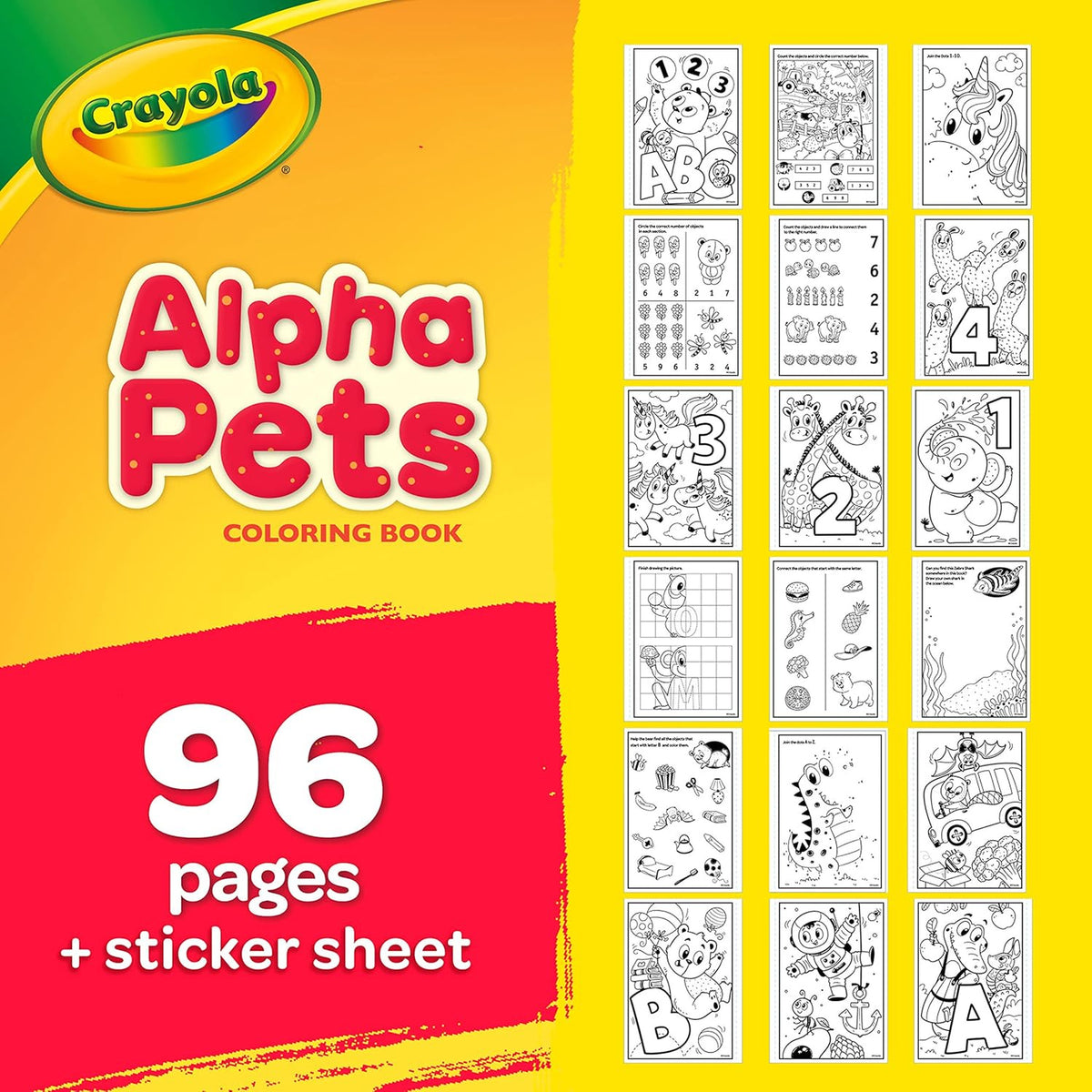 Crayola - Coloring Book, AlphaPets (96 Pages)