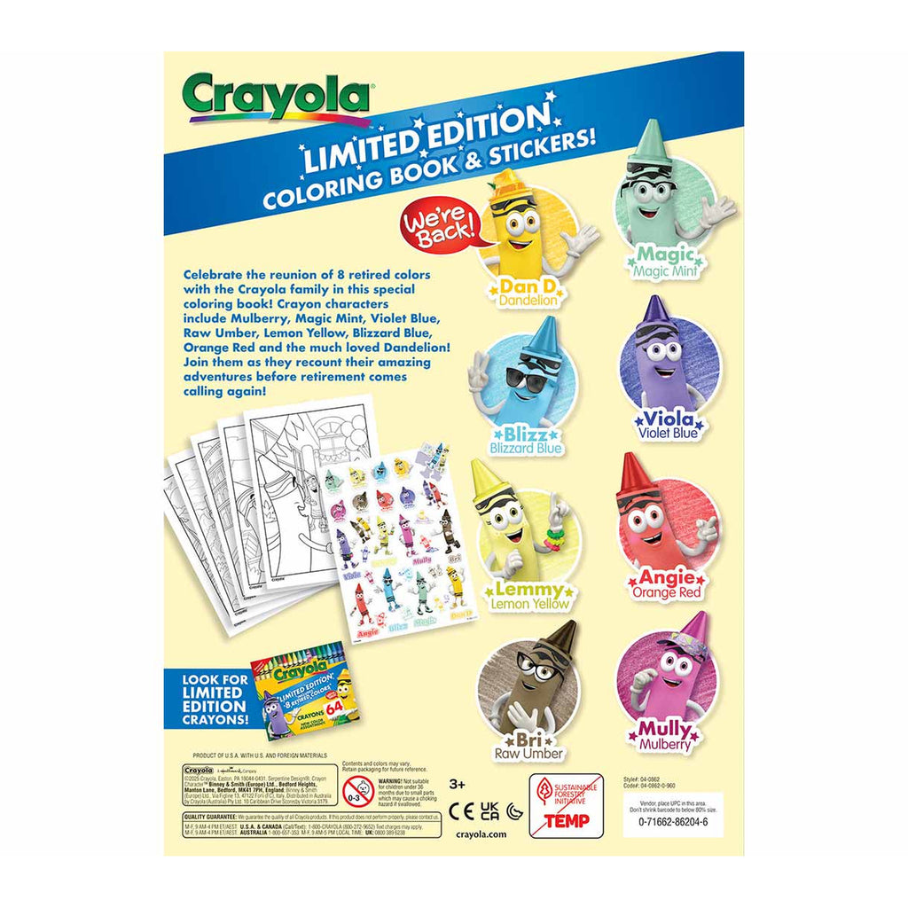 Crayola - Coloring Book Limited Edition With Sticker Sheets (96 Pages)