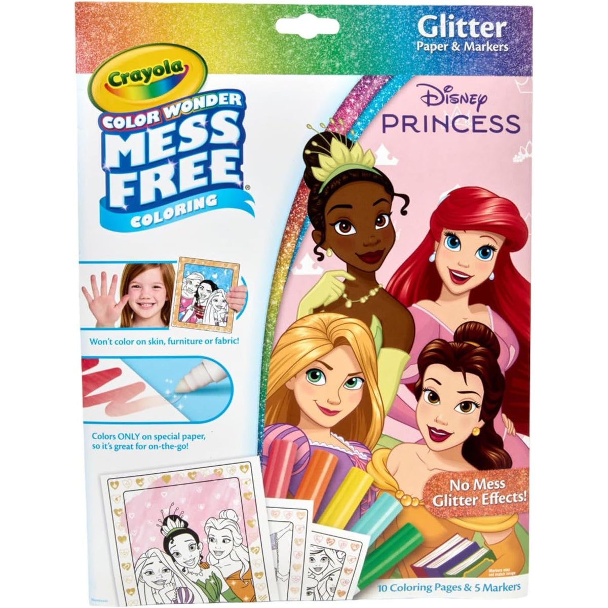 Crayola Color Wonder Disney Princess Glitter Coloring Pages