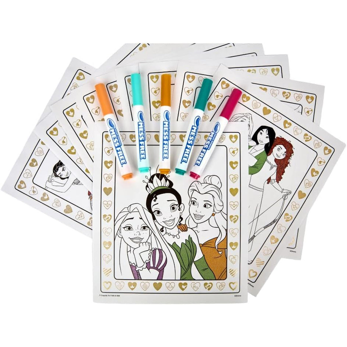 Crayola Color Wonder Disney Princess Glitter Coloring Pages