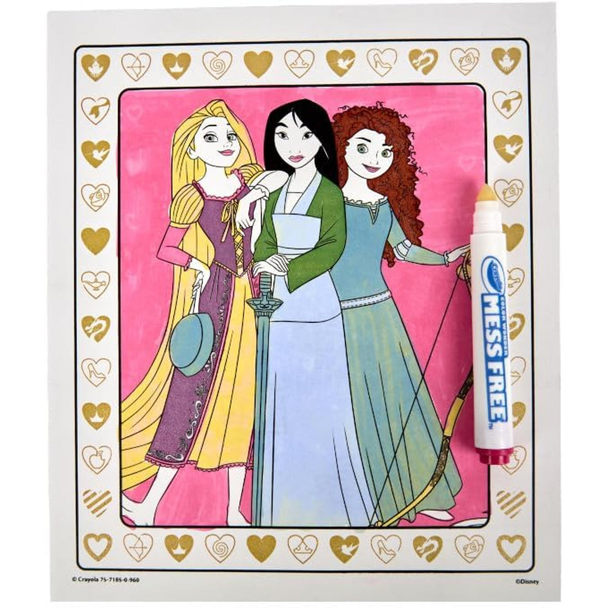 Crayola Color Wonder Disney Princess Glitter Coloring Pages