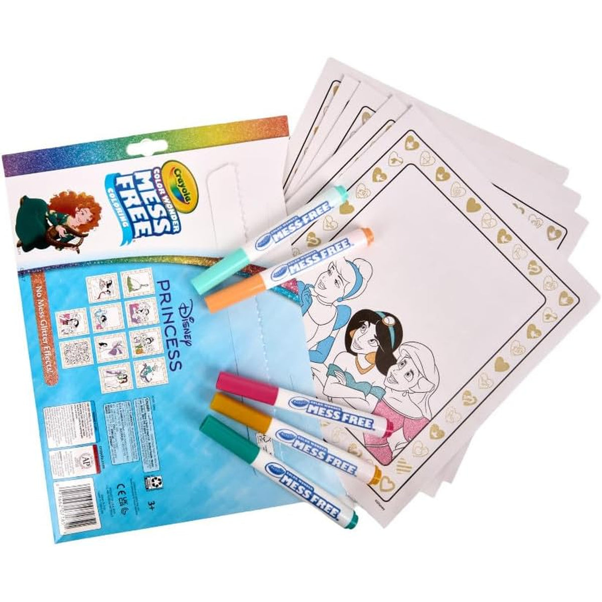 Crayola Color Wonder Disney Princess Glitter Coloring Pages