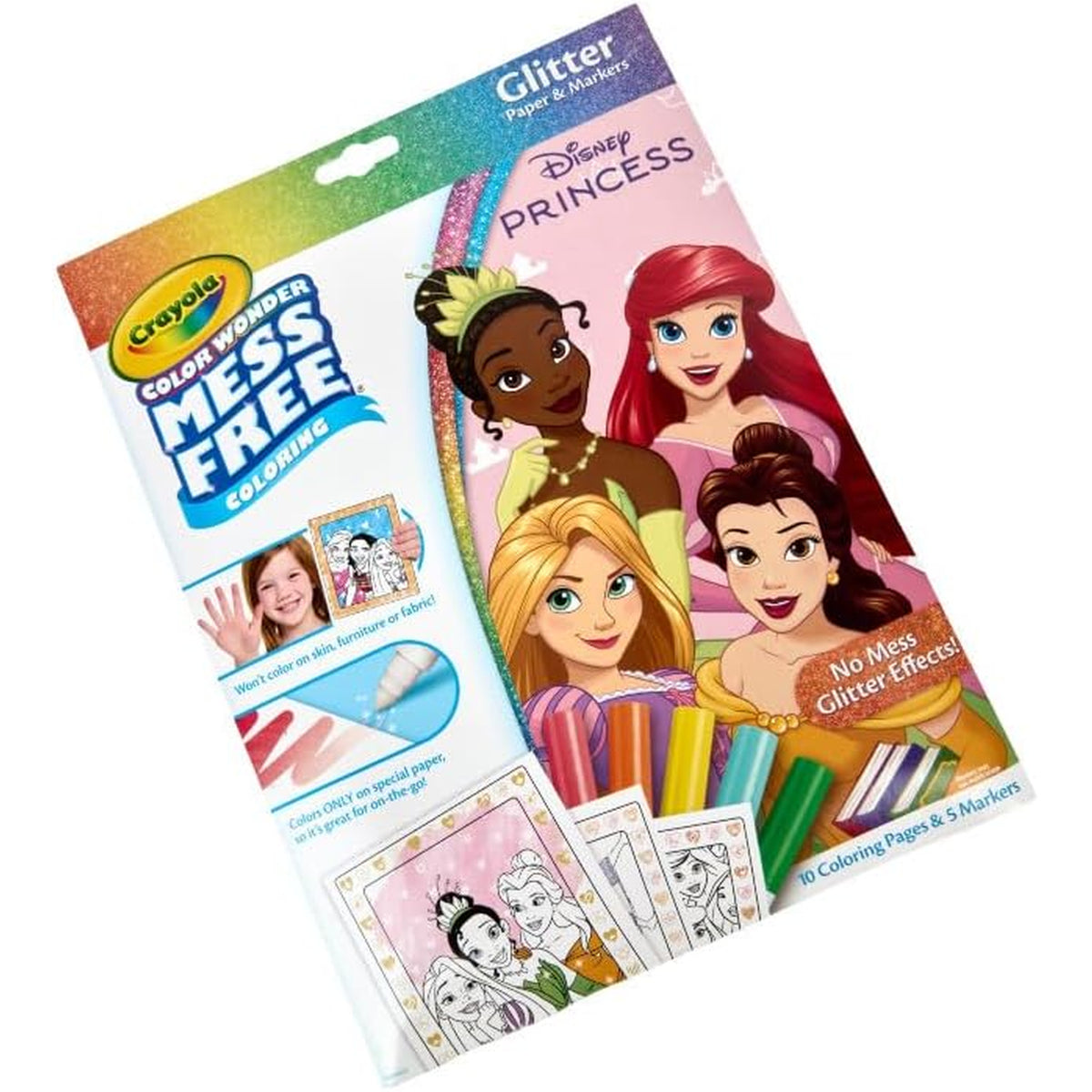 Crayola Color Wonder Disney Princess Glitter Coloring Pages