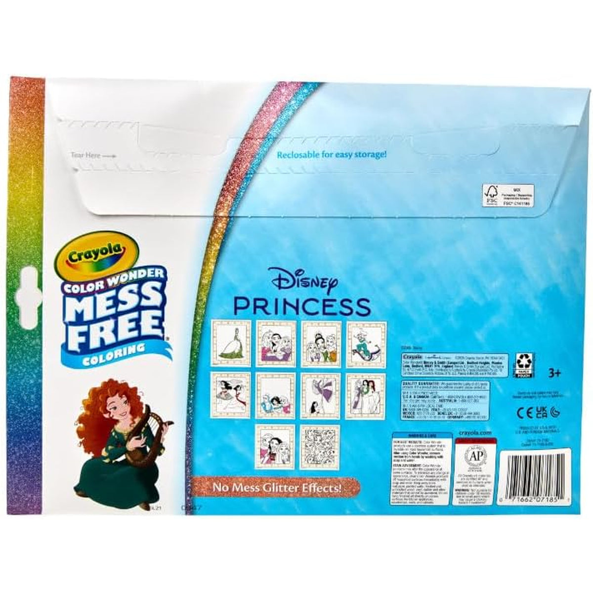 Crayola Color Wonder Disney Princess Glitter Coloring Pages