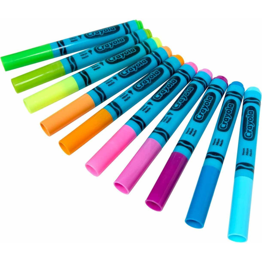Crayola Neon Washable Markers, Broad Line (10 Ct)