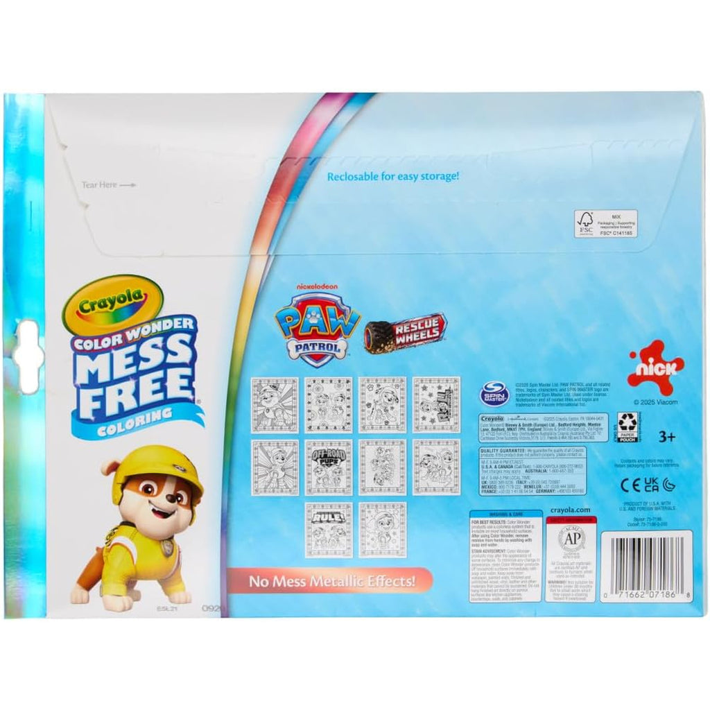 Crayola PAW Patrol Color Wonder Mess Free Coloring Set