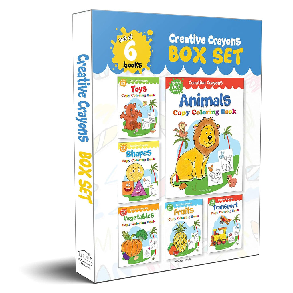 Creative Crayons Super Pack - My First Art Series - A Pack Of 6 Crayon Copy Colour Books
