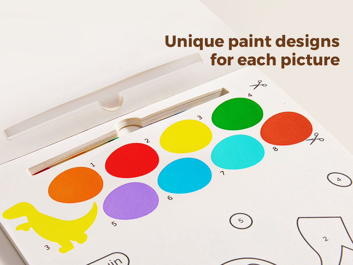 Jarmelo - Paint with Water Books - Dinosaurs