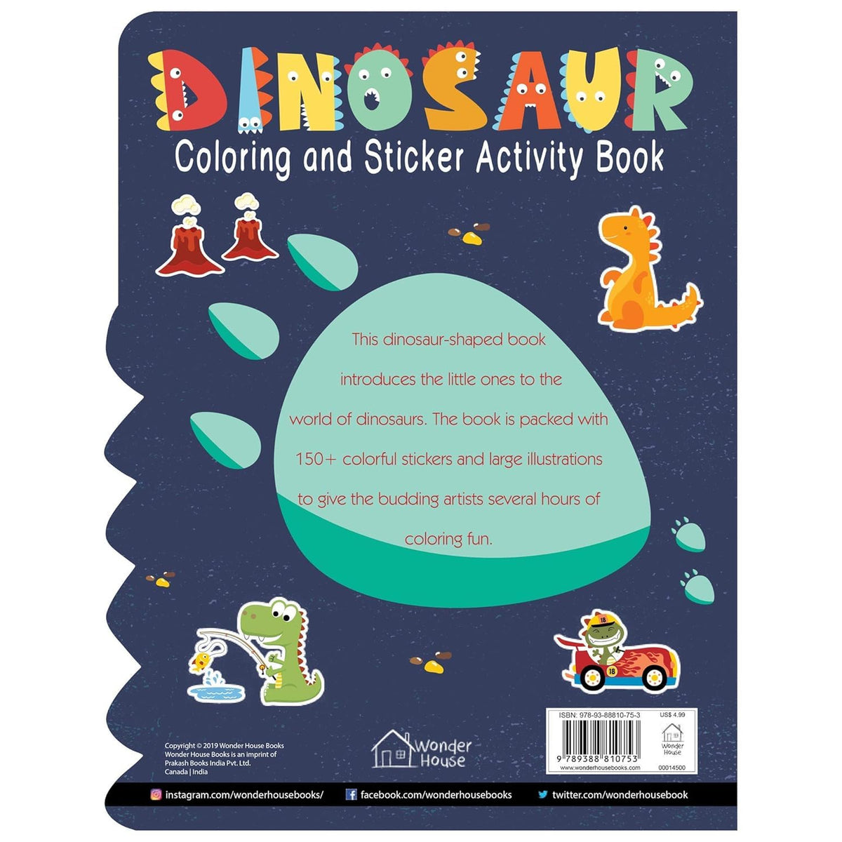 Dinosaurs - Coloring and Sticker Activity Book (With 150+ Stickers)
