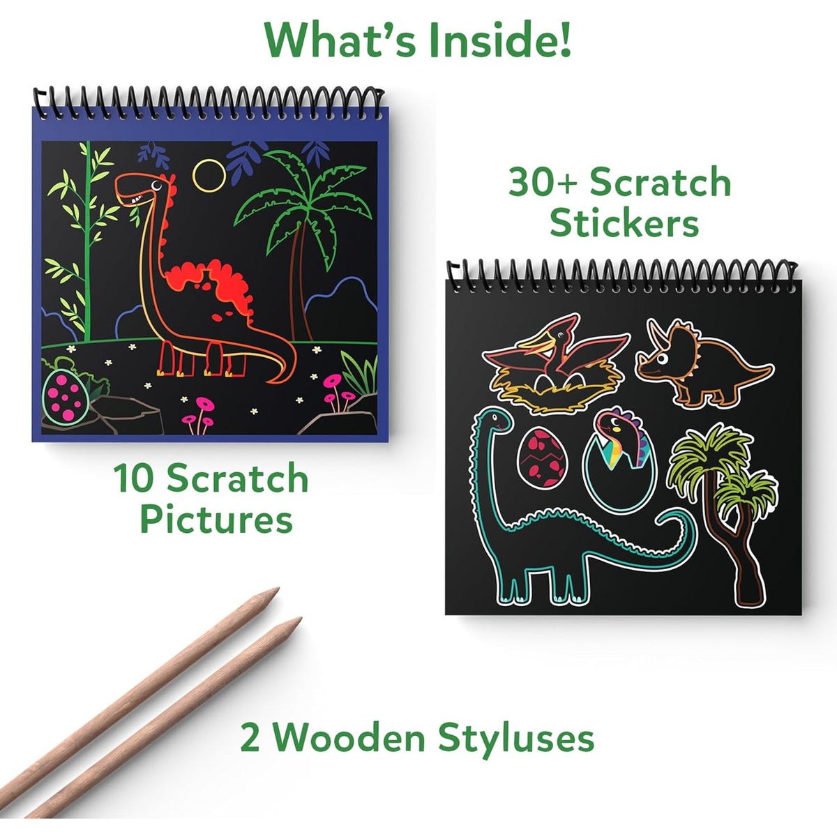 Scratch Art Books - Dinosaurs, Craft Kits & Supplies