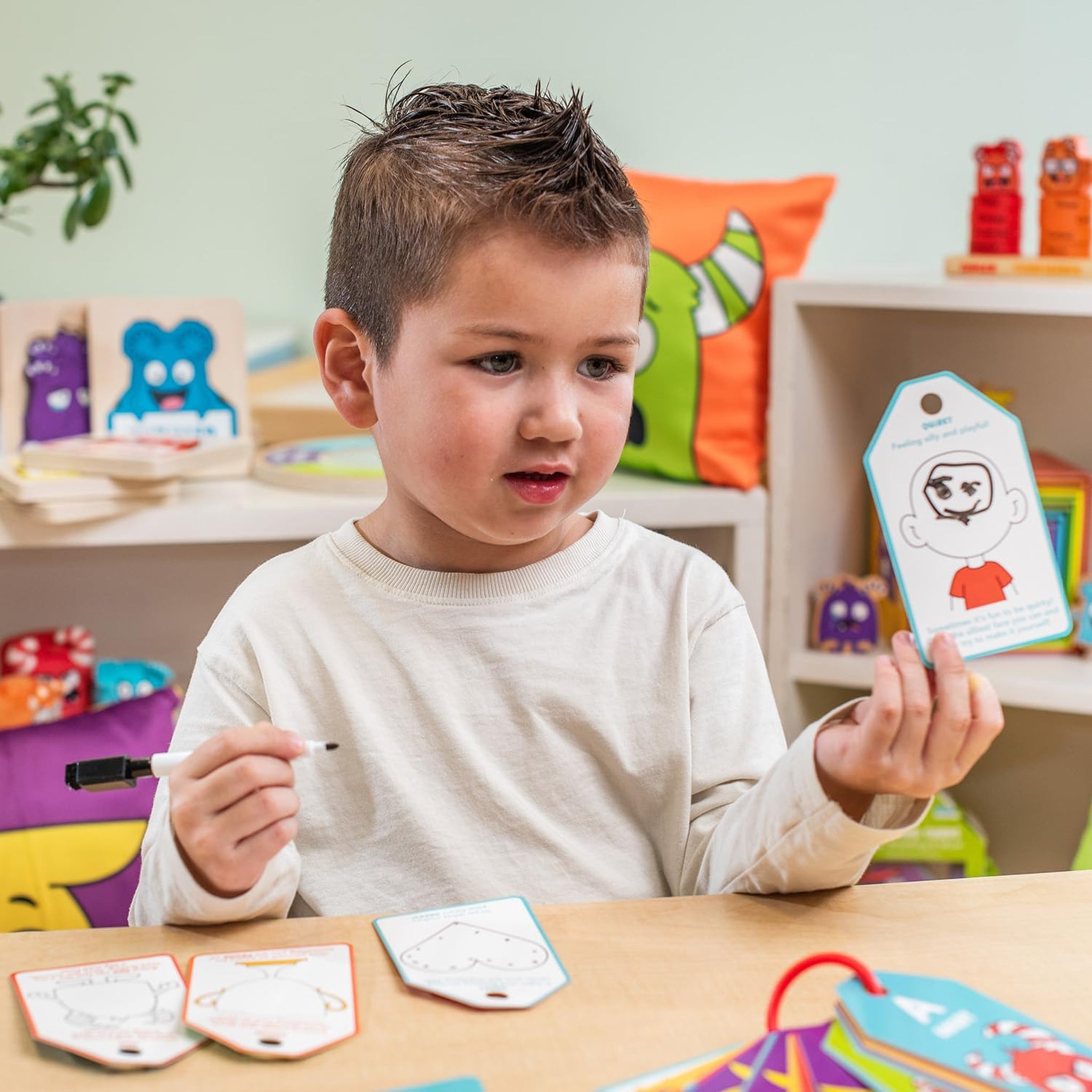 Dry Erase ABC Emotion Flash Cards