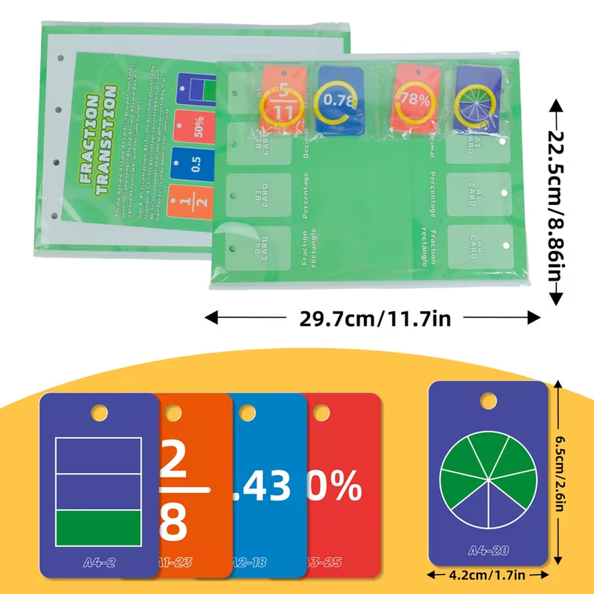 Fraction Flip Chart Math Tools - Discover Fractions, Decimals & Percentages