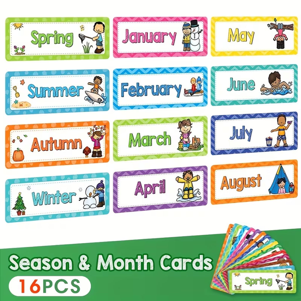 Headliners Set Day of the Week & Seasonal Weeks Learning Cards