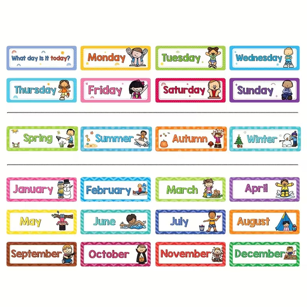 Headliners Set Day of the Week & Seasonal Weeks Learning Cards
