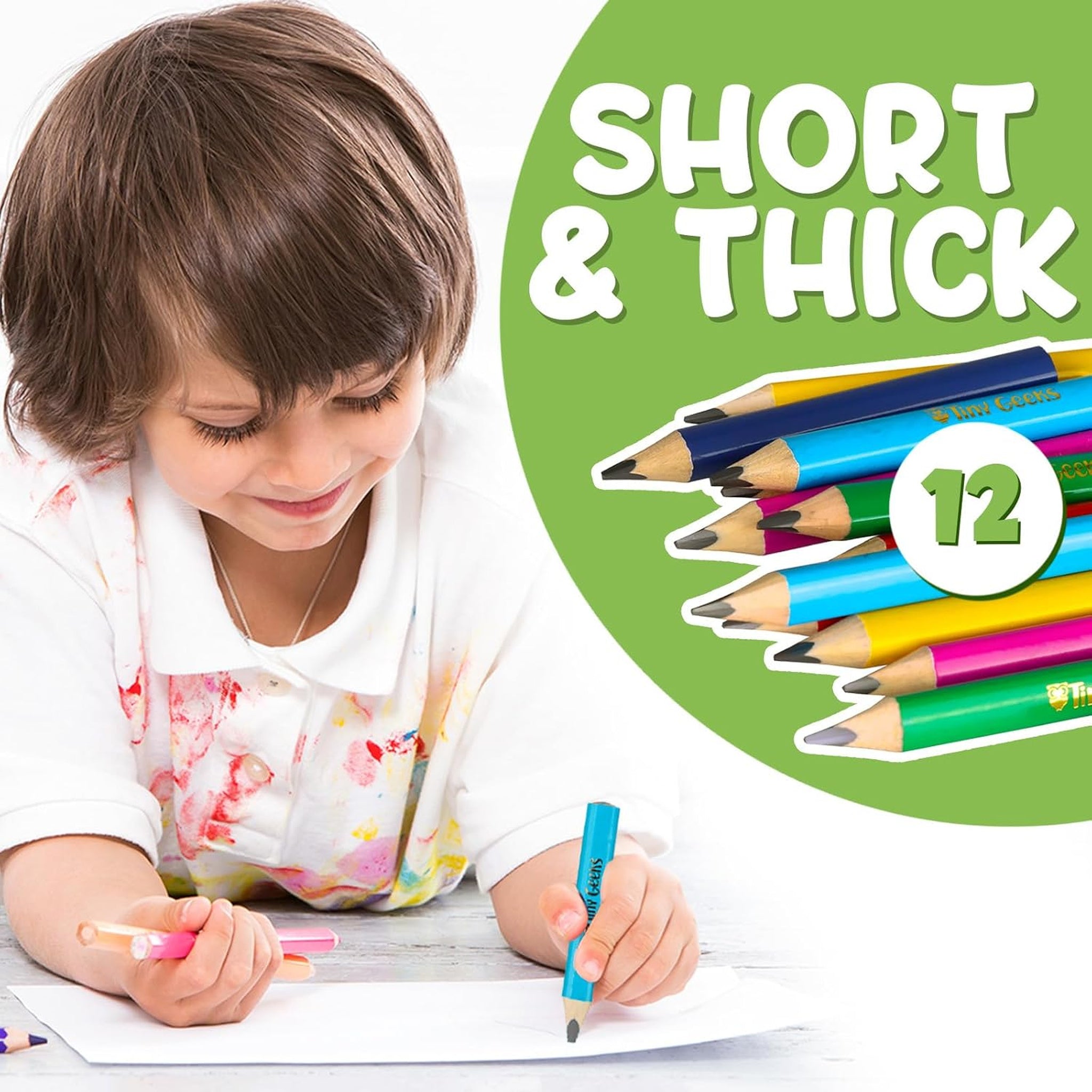 Tiny Geeks - Jumbo Pencils - Set of 12