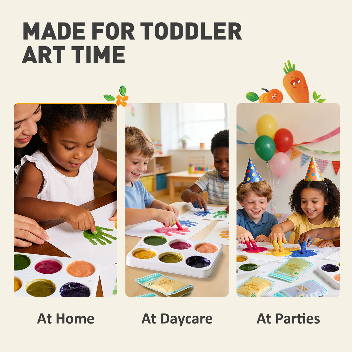Jarmelo - Washable Finger Paints Powder (10 Ct.)
