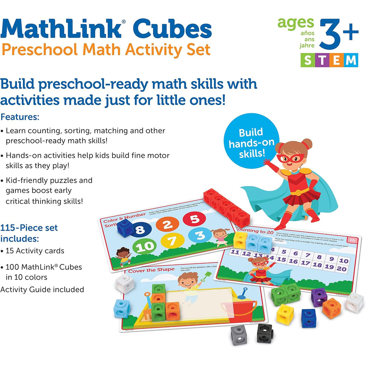 LR - MathLink Cubes Preschool Math Activity Set