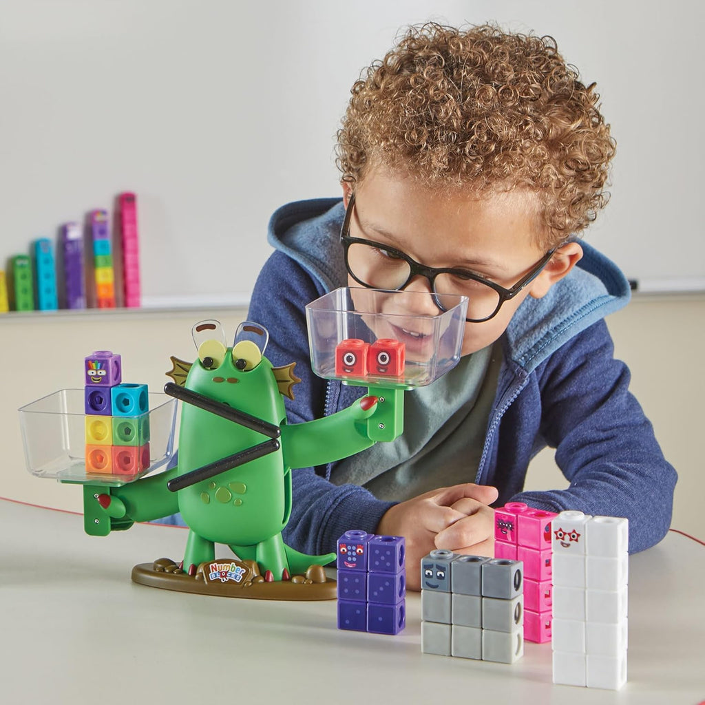 hand2mind - Numberblocks Blockzee Balance Activity Set, ﻿61 MathLink Cubes