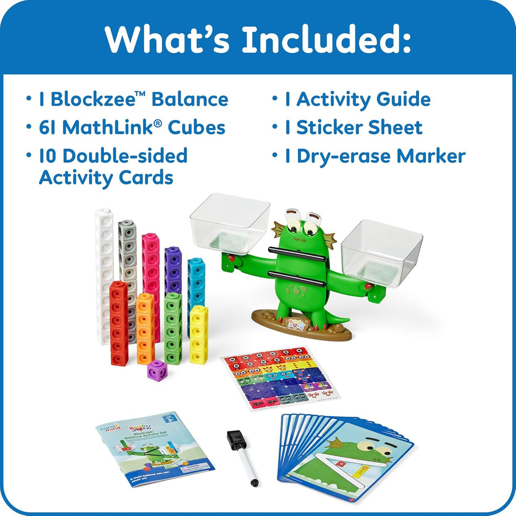 hand2mind - Numberblocks Blockzee Balance Activity Set, ﻿61 MathLink Cubes