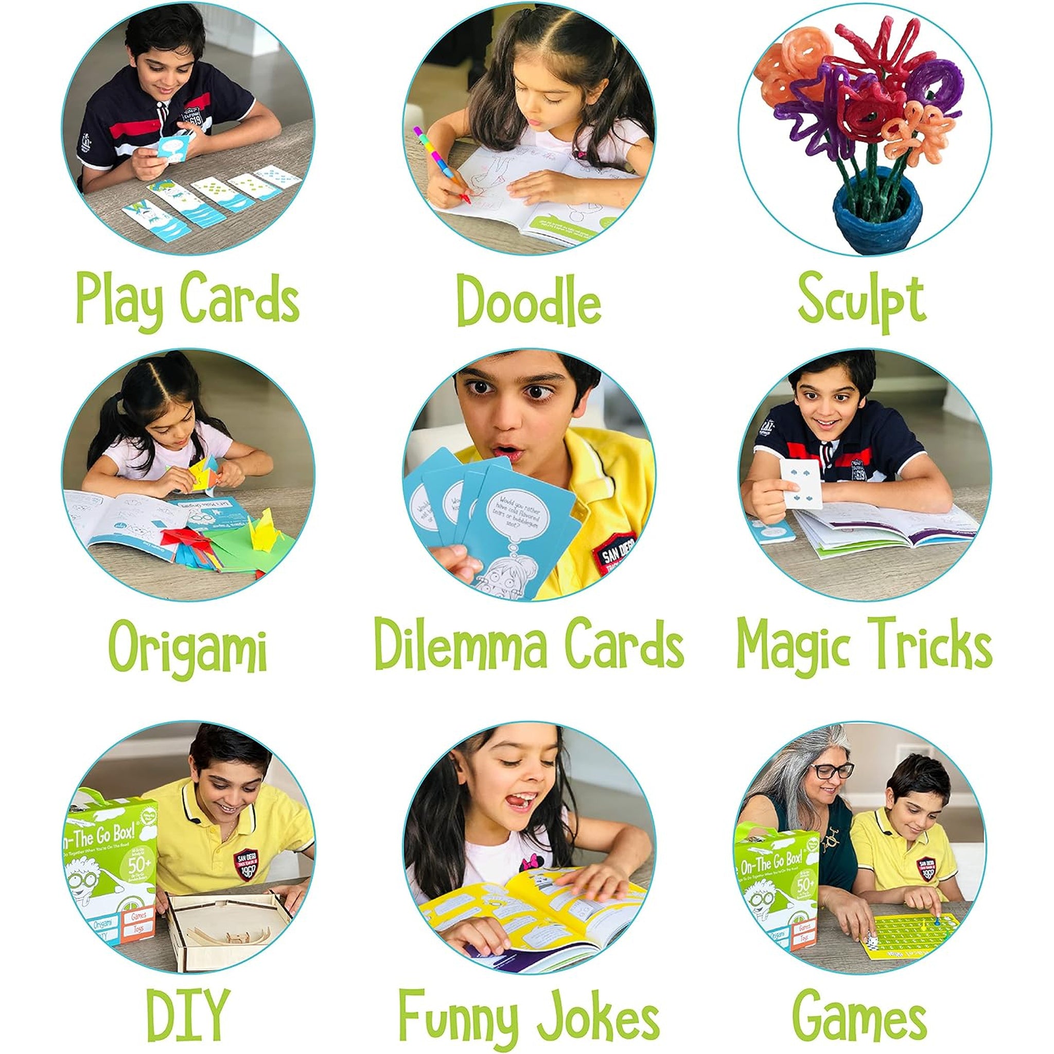 On The Go Box, Road Trip Travel Games Activity Box