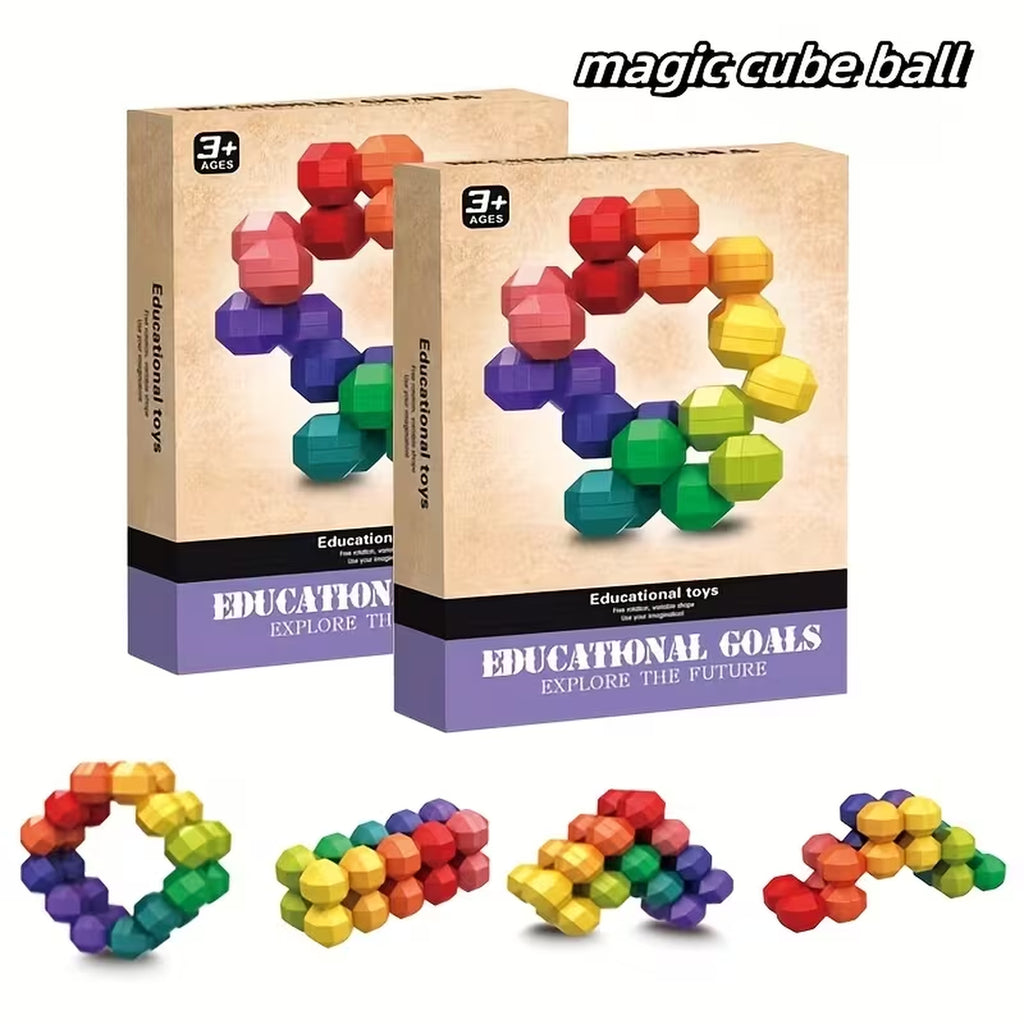 Plastic Toy Magic Cube, 3D Puzzle DIY Educational