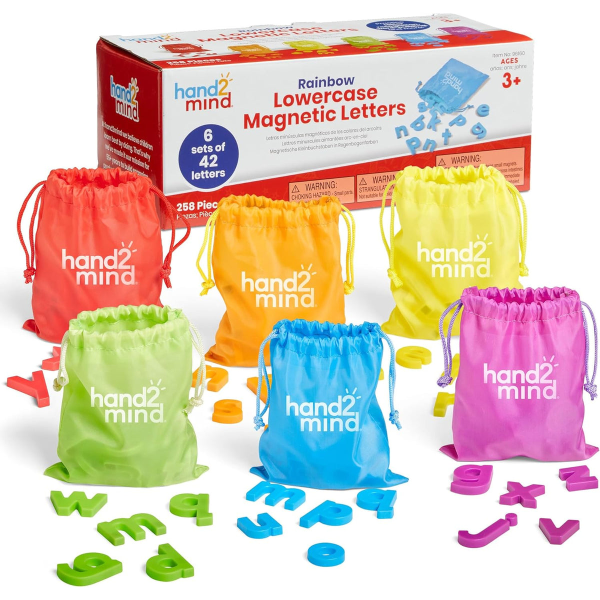 hand2mind - Rainbow Lowercase Magnetic Letters