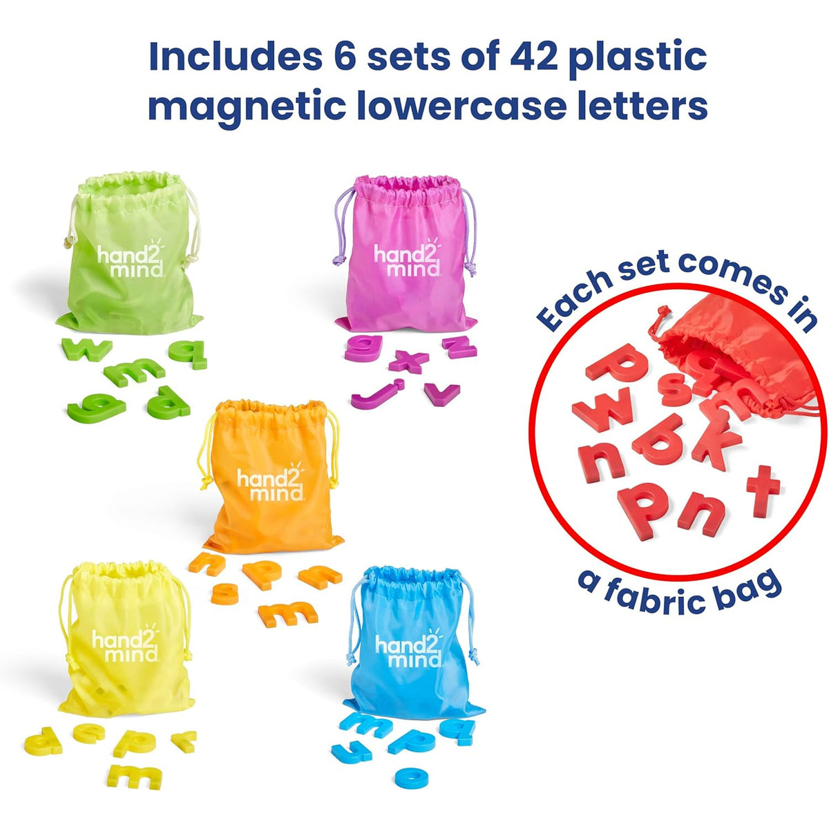 hand2mind - Rainbow Lowercase Magnetic Letters