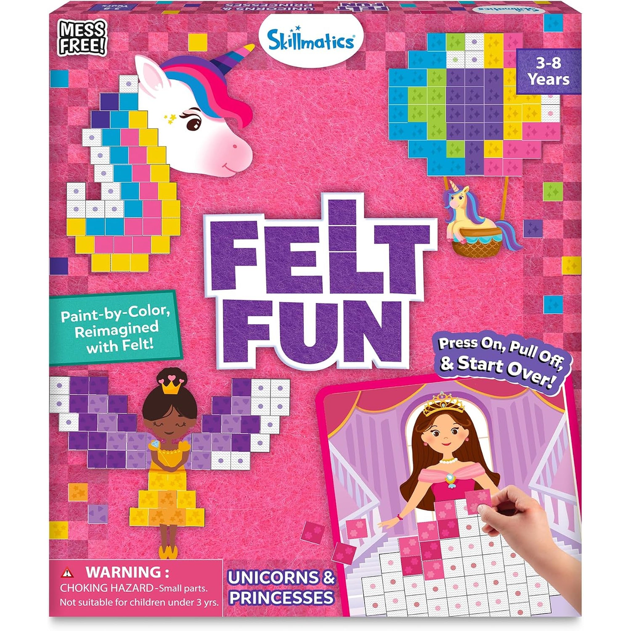 Felt Fun - Reusable Mosaic 3D Craft Kit, 400 Felt Squares