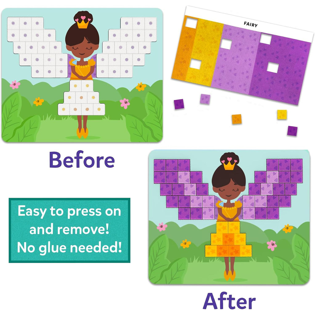 Felt Fun - Reusable Mosaic 3D Craft Kit, 400 Felt Squares