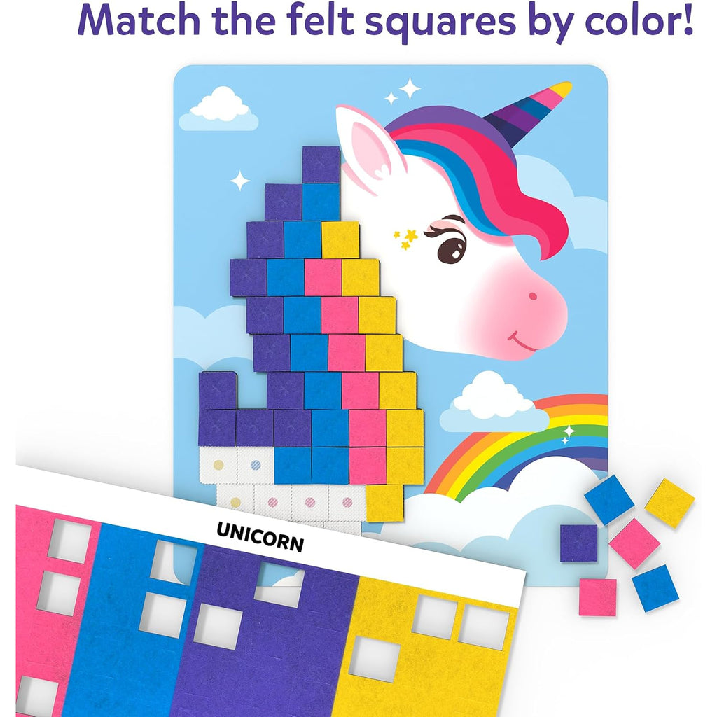 Felt Fun - Reusable Mosaic 3D Craft Kit, 400 Felt Squares