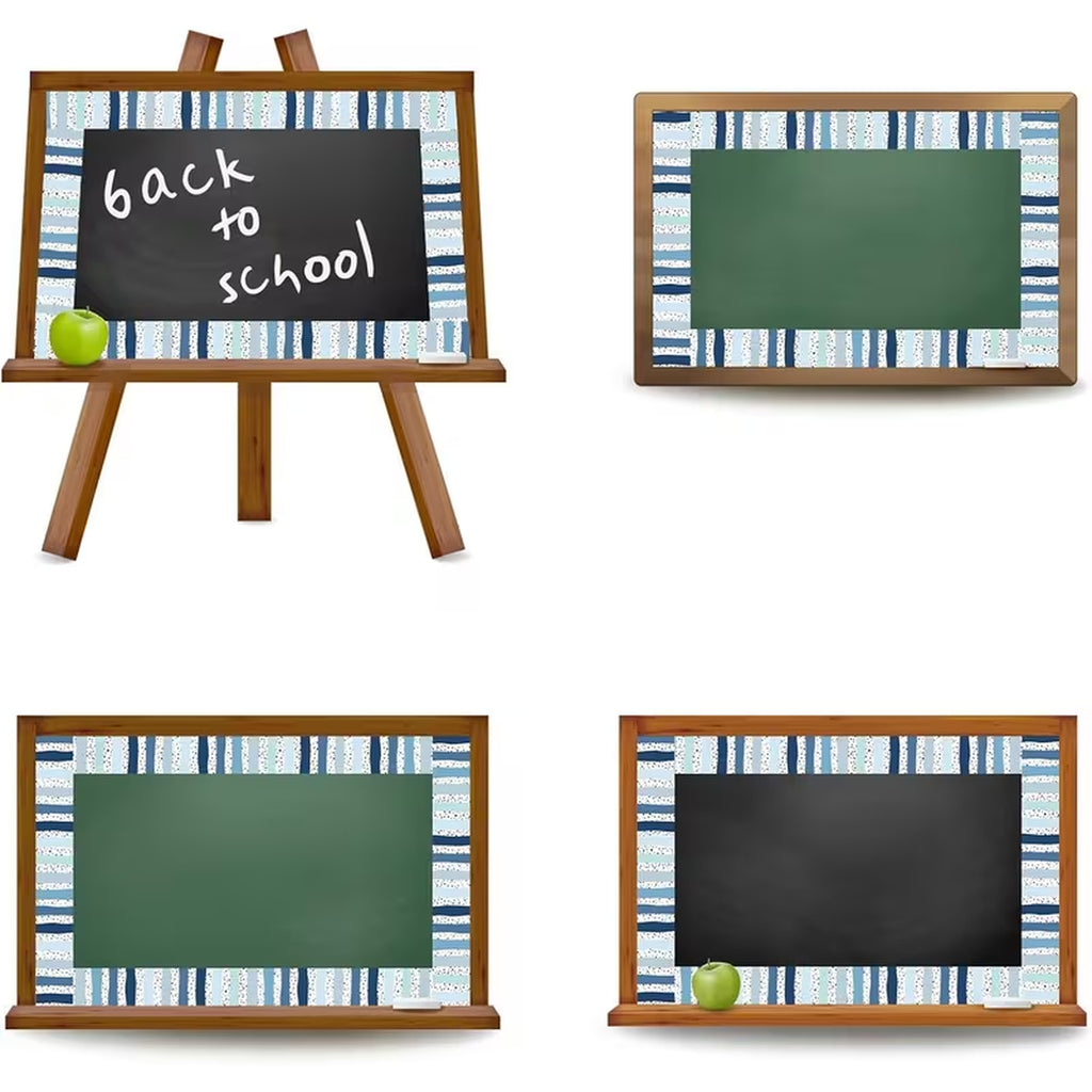 Blue Dot Stripe Die-Cut Trim Bulletin Board Borders
