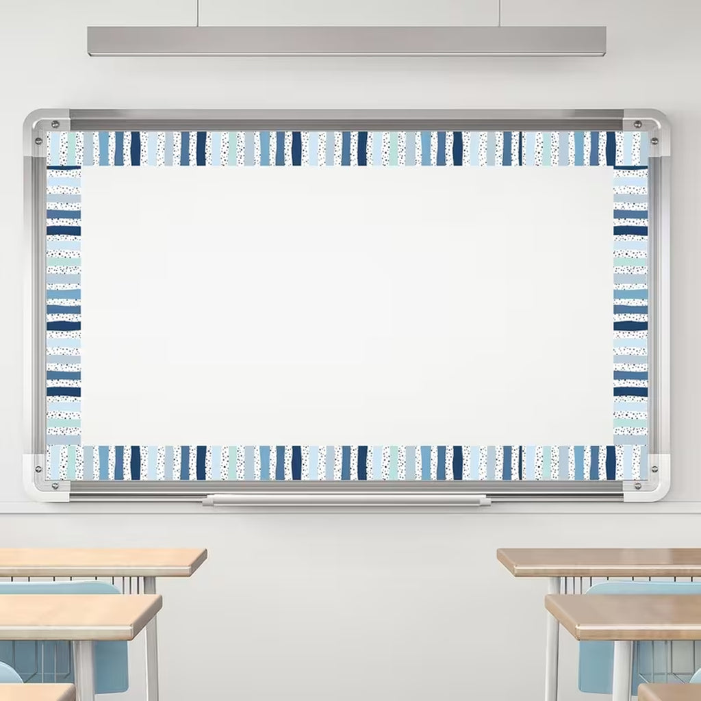 Blue Dot Stripe Die-Cut Trim Bulletin Board Borders