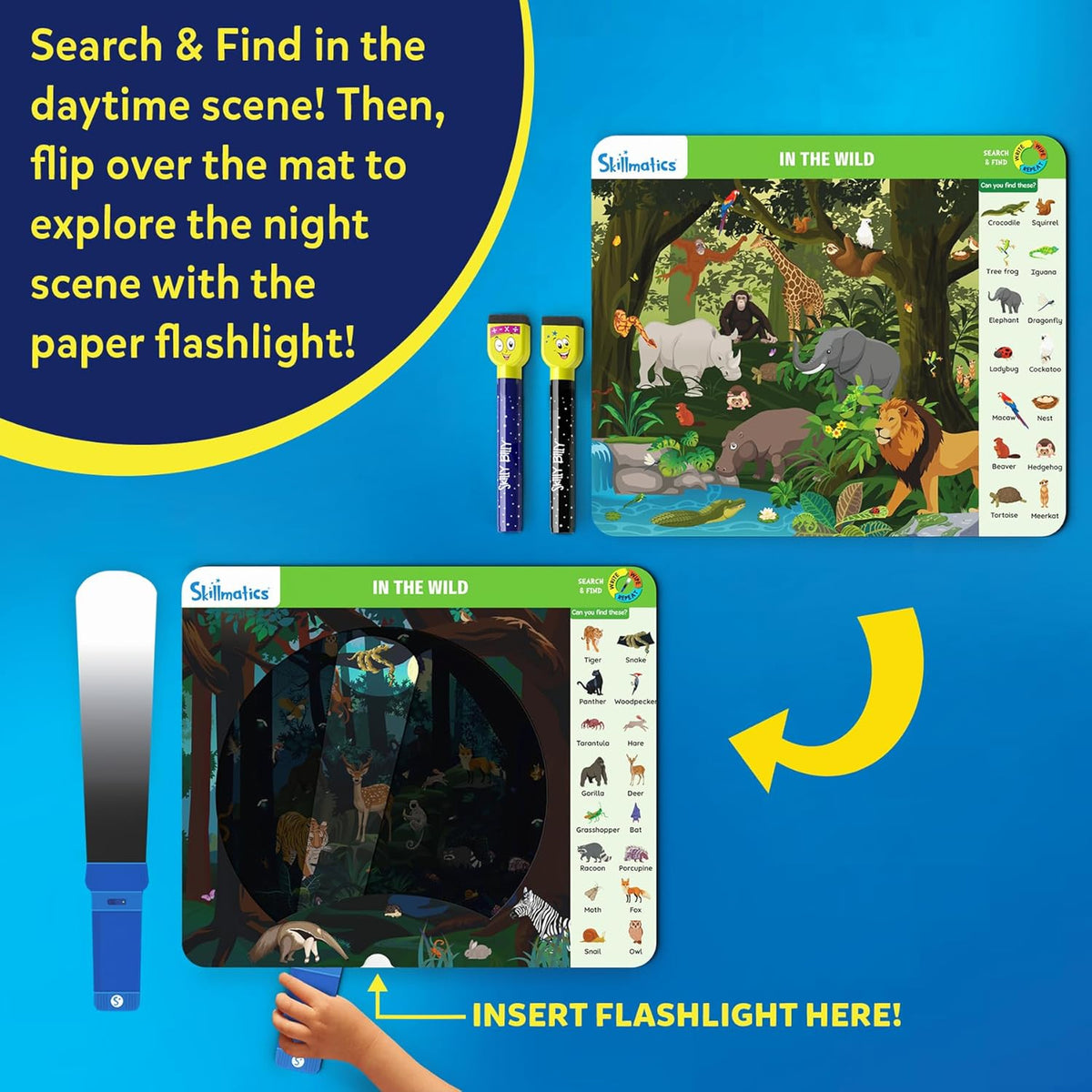 Skillmatics - Write & Wipe - Search and Find Flashlight Magic