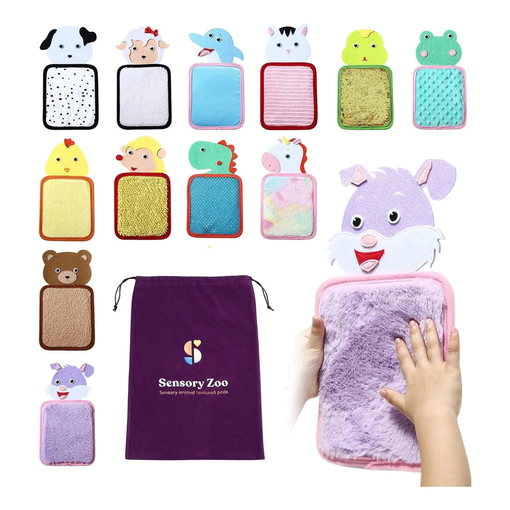 Special Supplies - Sensory Zoo Animal Mats, 12 Sets, Tactile Stimulation for Kids