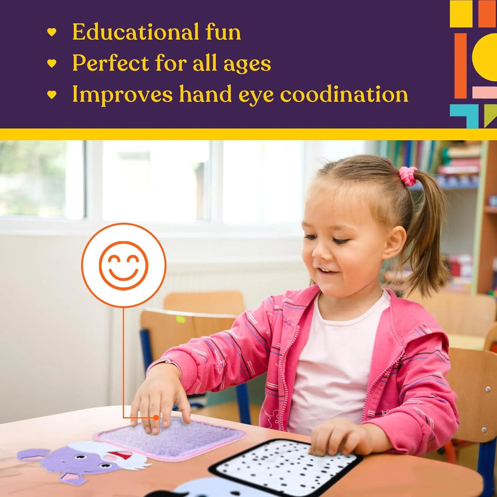 Special Supplies - Sensory Zoo Animal Mats, 12 Sets, Tactile Stimulation for Kids