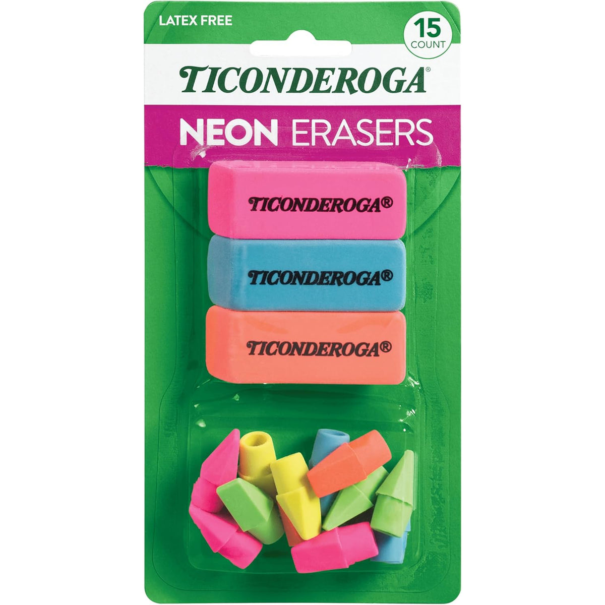 Ticonderoga Bundle (Set of 12 Pencils, Sharpener and Erasers Set)