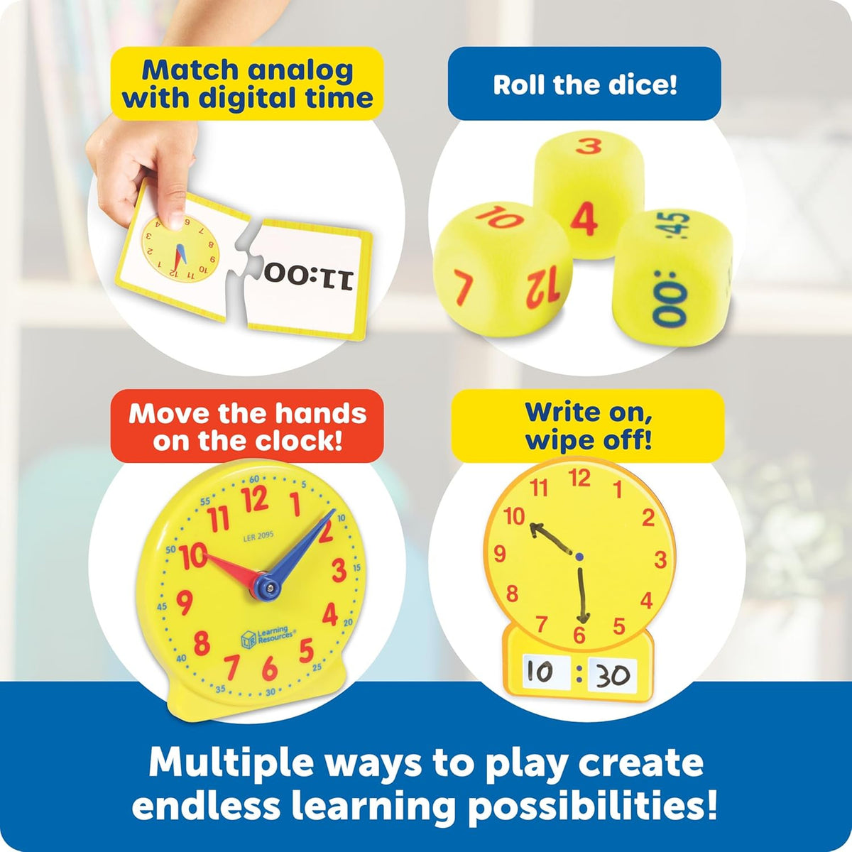 LR - Time Activity Set - Kids Learning Clock